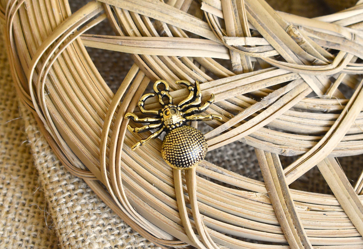 Spider Handmade Gold Brass Silver Pewter Necklace Pendant Jewelry