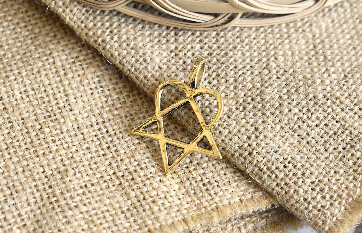 HIM Heartagram Silver Pewter Gold Brass Necklace Pendant Jewelry