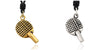 Racket Ping Pong 92.5 Sterling Silver Gold Brass Pewter Necklace Pendant Jewelry