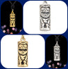 Hawaiian God 92.5 Sterling Silver Gold Brass Necklace Pendant Jewelry