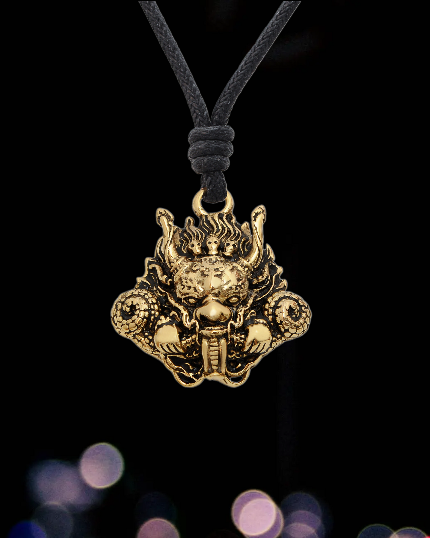 Japanese Hannya Mask 92.5 Sterling Silver Pewter Brass Necklace Pendent Jewelry