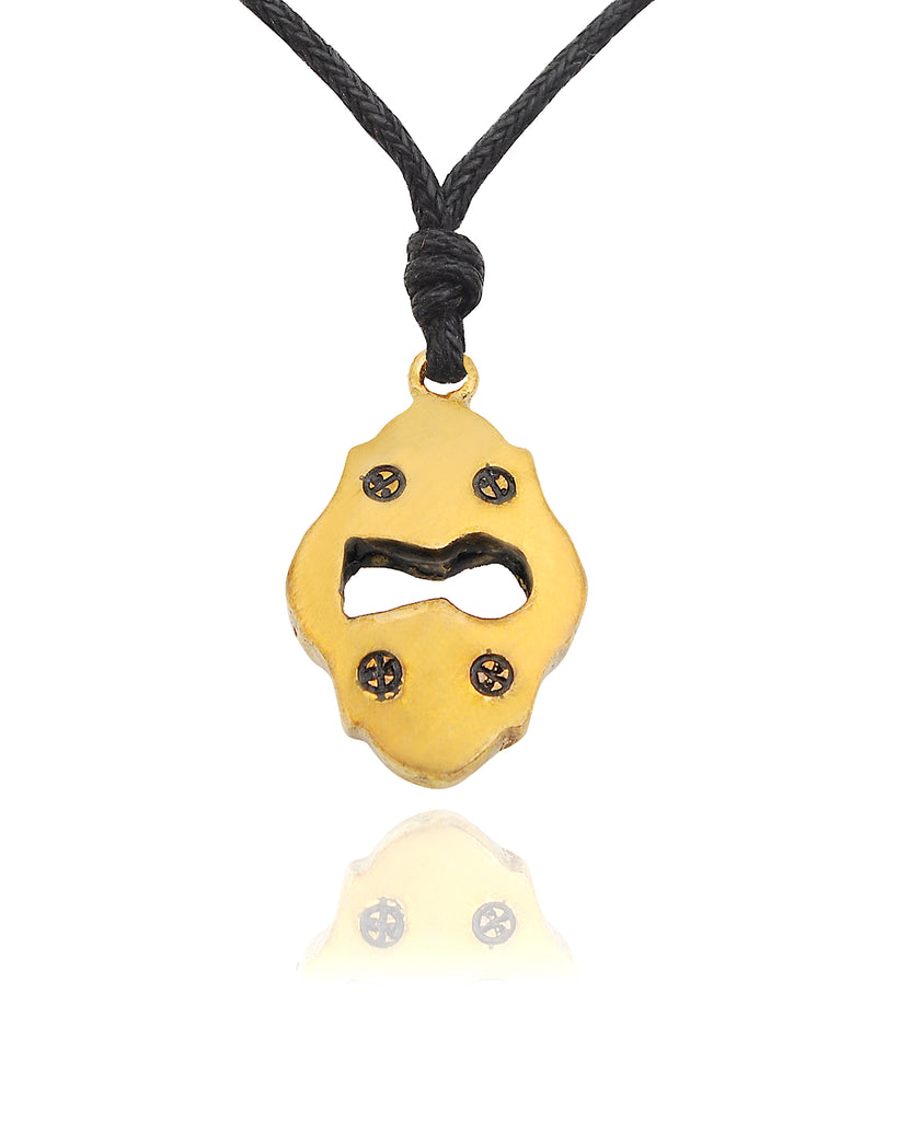 Lock And Key Friendship Handmade Gold Brass Charm Necklace Pendant Jewelry