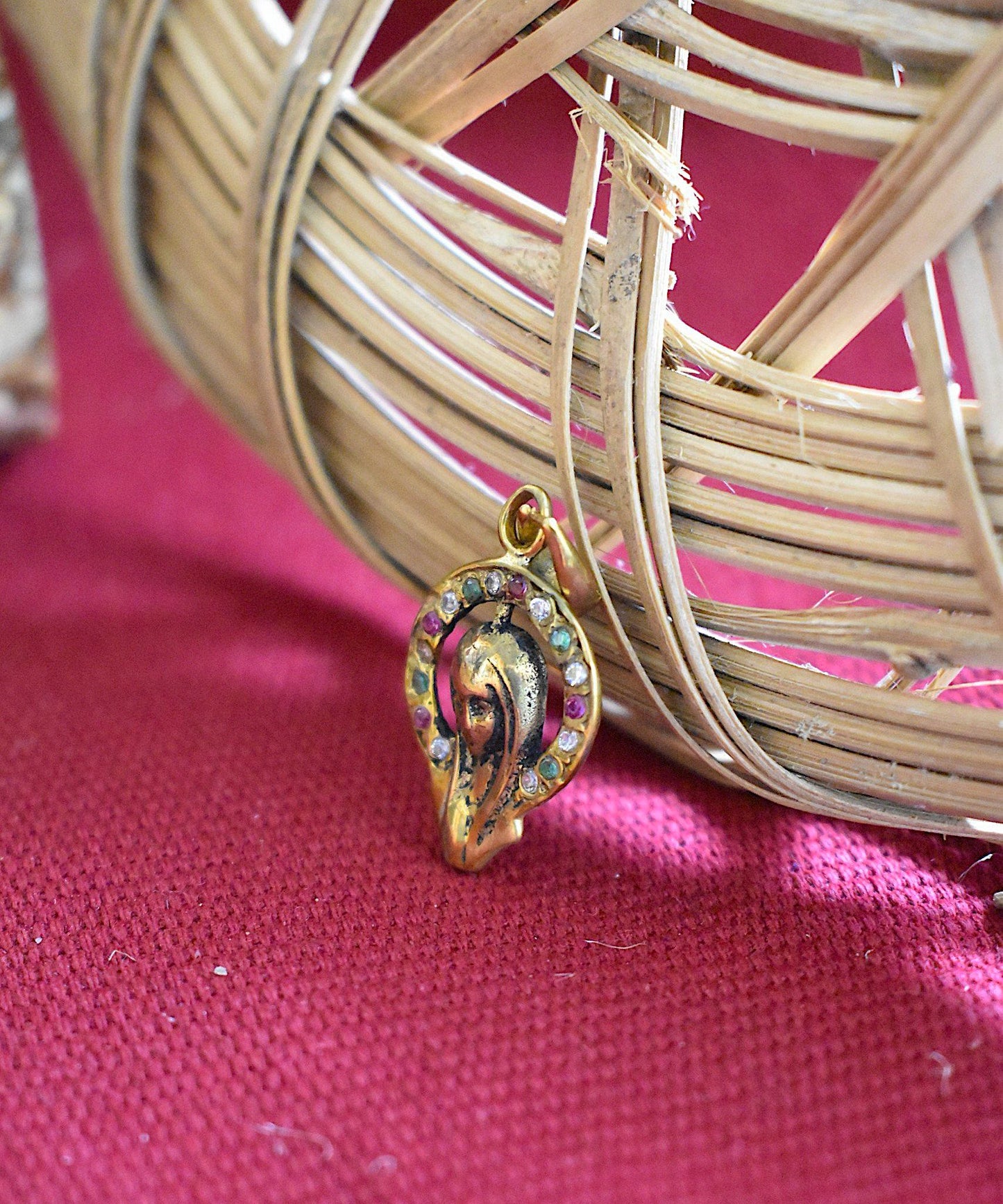 Virgin Mary Mother Of Jesus Handmade Brass Charm Necklace Pendant Jewelry