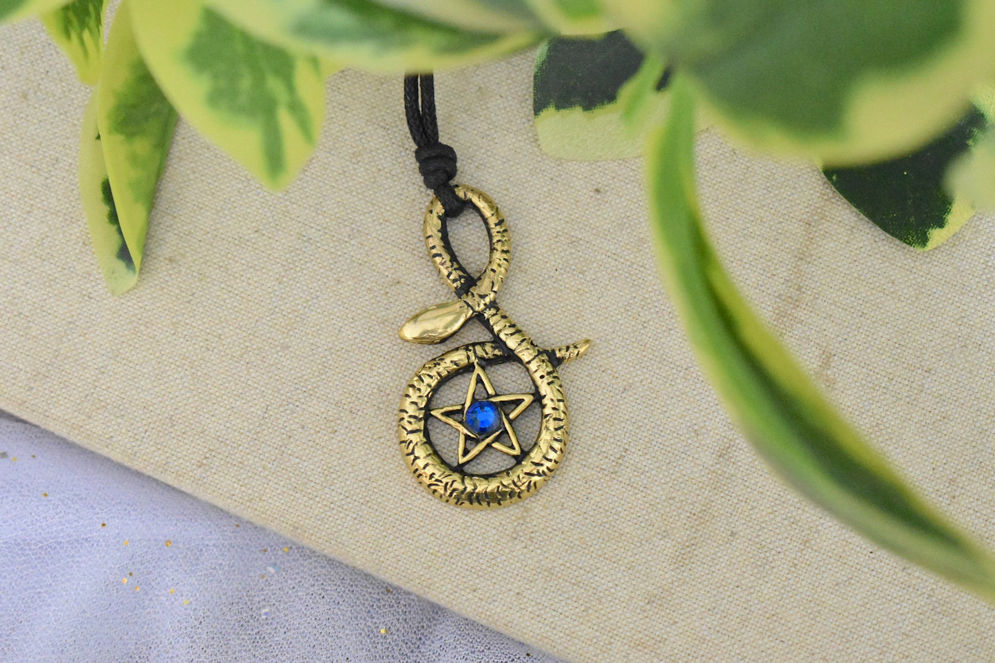 Pentagram Snake 92.5 Sterling Silver Pewter Brass Necklace Pendant Jewelry