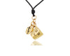 Coffee Bean Cup Mug Sterling Silver Pewter Gold Brass Necklace Pendant Jewelry