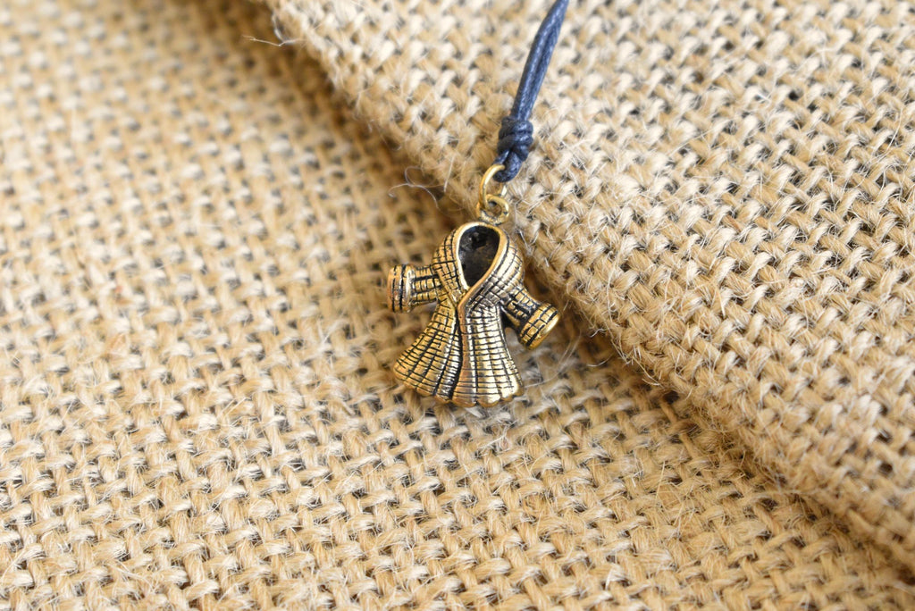 Winter & Fur Coat Silver Pewter Gold Brass Charm Necklace Pendant Jewelry