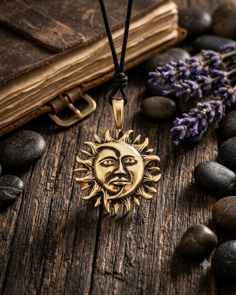 Ying Yang Sun & Moon 92.5 Sterling Silver Brass Charm Necklace Pendant Jewelry