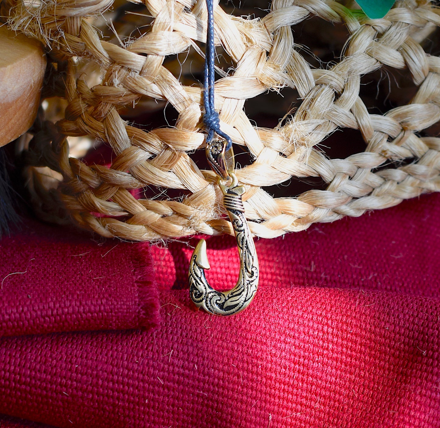 Maori Fishing Hook 92.5 Sterling Silver Pewter Brass Necklace Pendant Jewelry