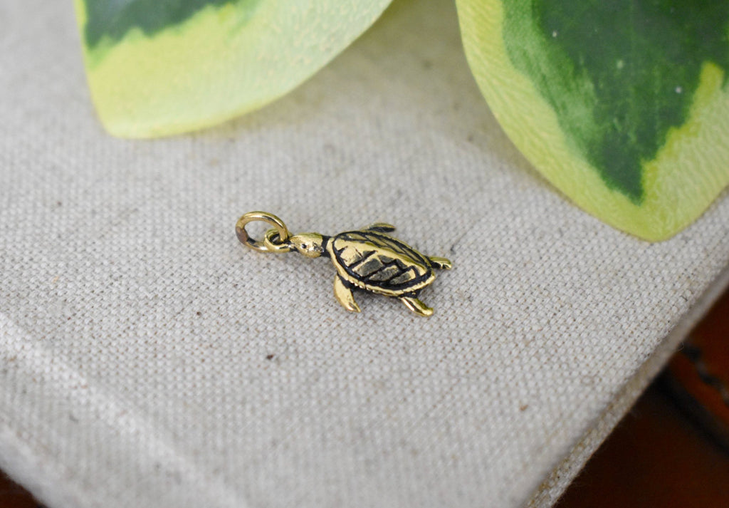 Turtle Tortoise Wildlife 92.5 Sterling Silver Necklace Pendant