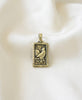 Rectangle Chinese Zodiac Sterling Silver Pewter Brass Necklace Pendant Jewelry