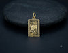Rectangle Chinese Zodiac Sterling Silver Pewter Brass Necklace Pendant Jewelry