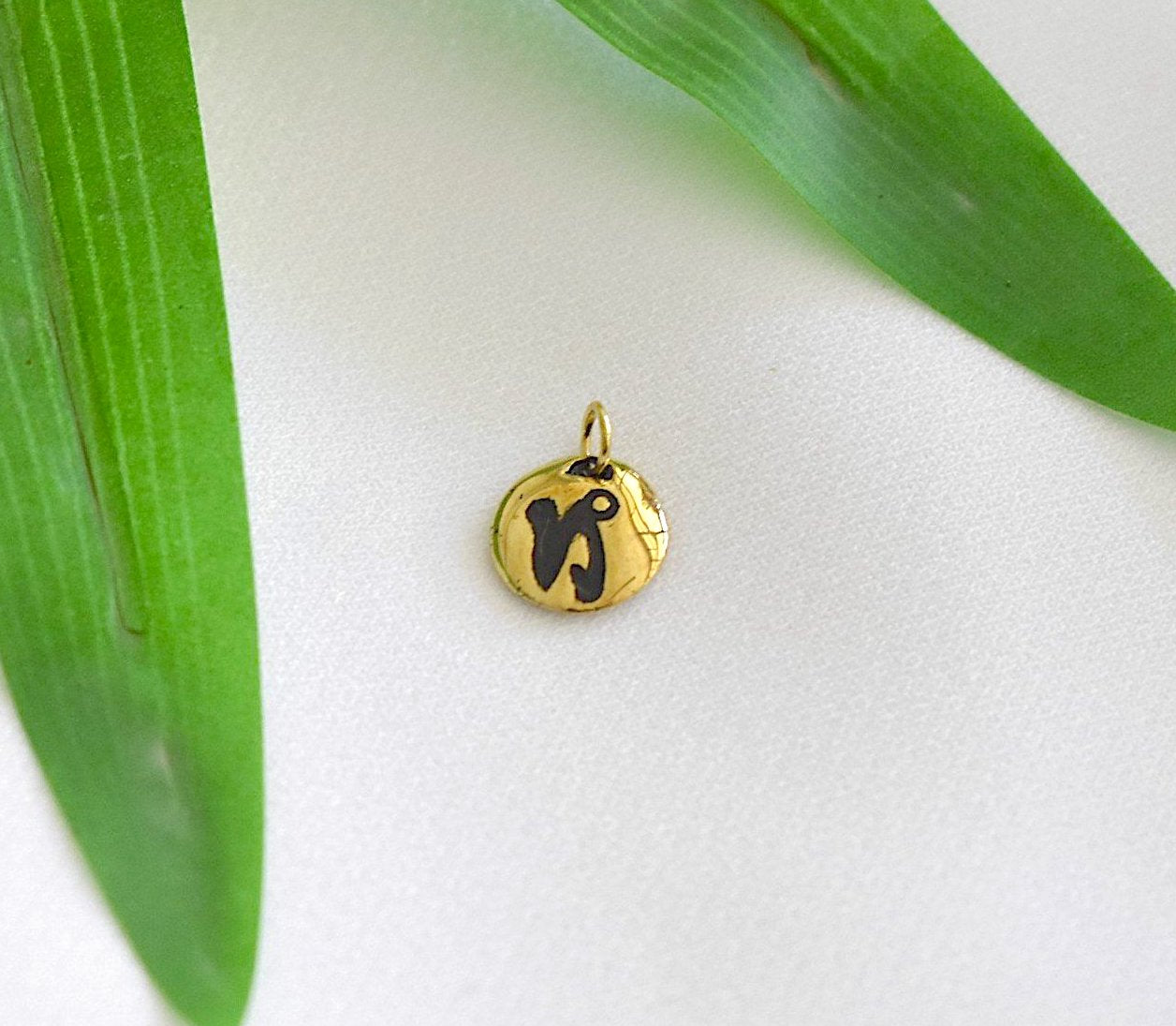 Astrology Gold Brass Charm Necklace Pendant Horoscope Zodiac