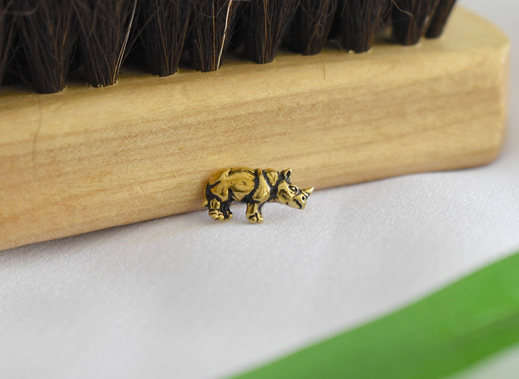 Cute Mini Rhino Handmade 92.5 Sterling Silver  Necklace Pendant Jewelry