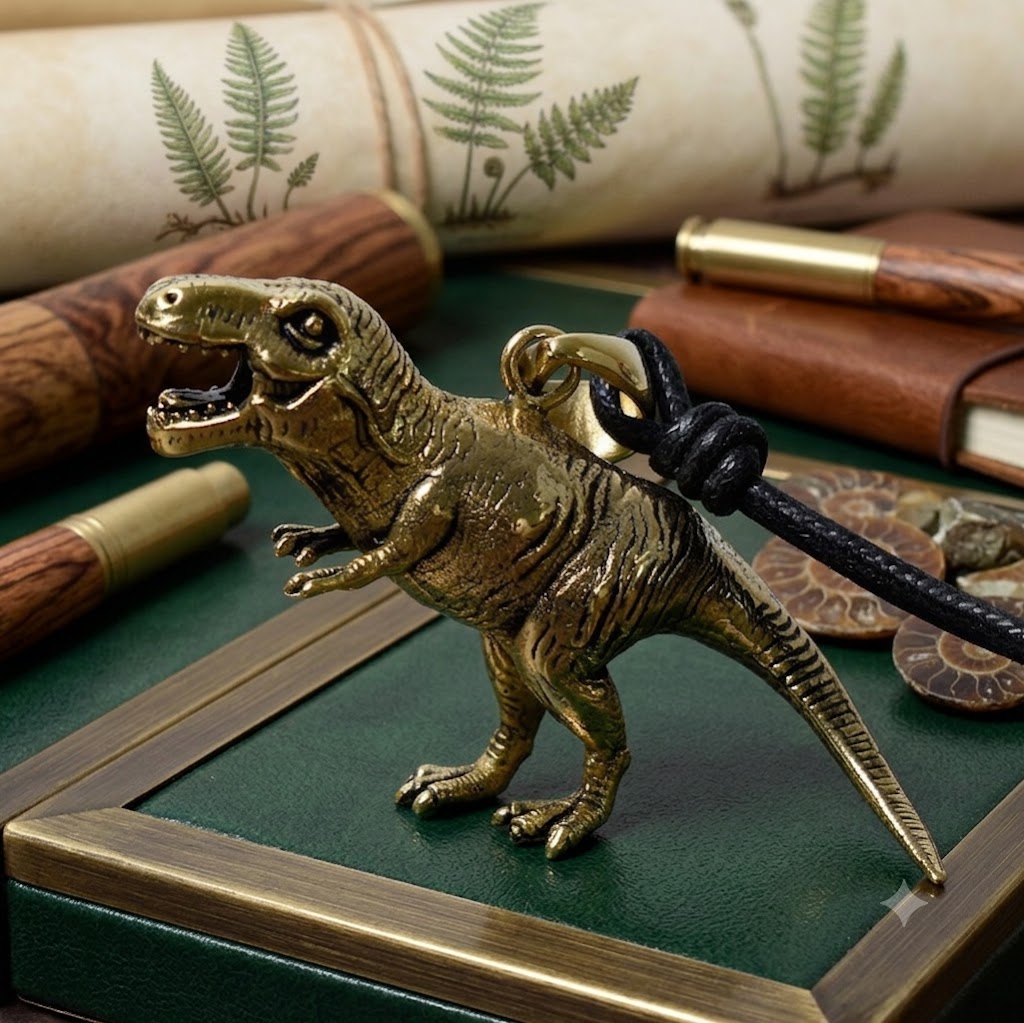 Tyrannosaurus Rex T-Rex 925 Sterling Silver Gold Brass Charm Necklace Pendant Jewelry