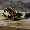 Dragon Head Pendant Sterling Silver Gold Brass Necklace Charm Jewelry