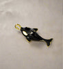 Killer Whale Golden Brass Charm Necklace Pendant Jewelry