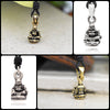 Happy Smile Buddha 92.5 Sterling Silver Brass Charm Necklace Pendant Jewelry