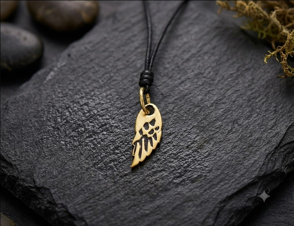 Wing Of An Angel Sterling Silver Brass Pewter Silver Charm Necklace Pendant Jewelry