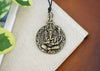 Ganesha Hindu Gold Brass Charm Necklace Pendant Jewelry