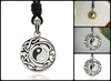 Moon & Sun Ying Yang Handmade Sterling Silver Gold Brass Necklace Pendant Jewelry