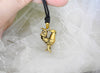 Rooster Gold Brass Charm Necklace Pendant Jewelry