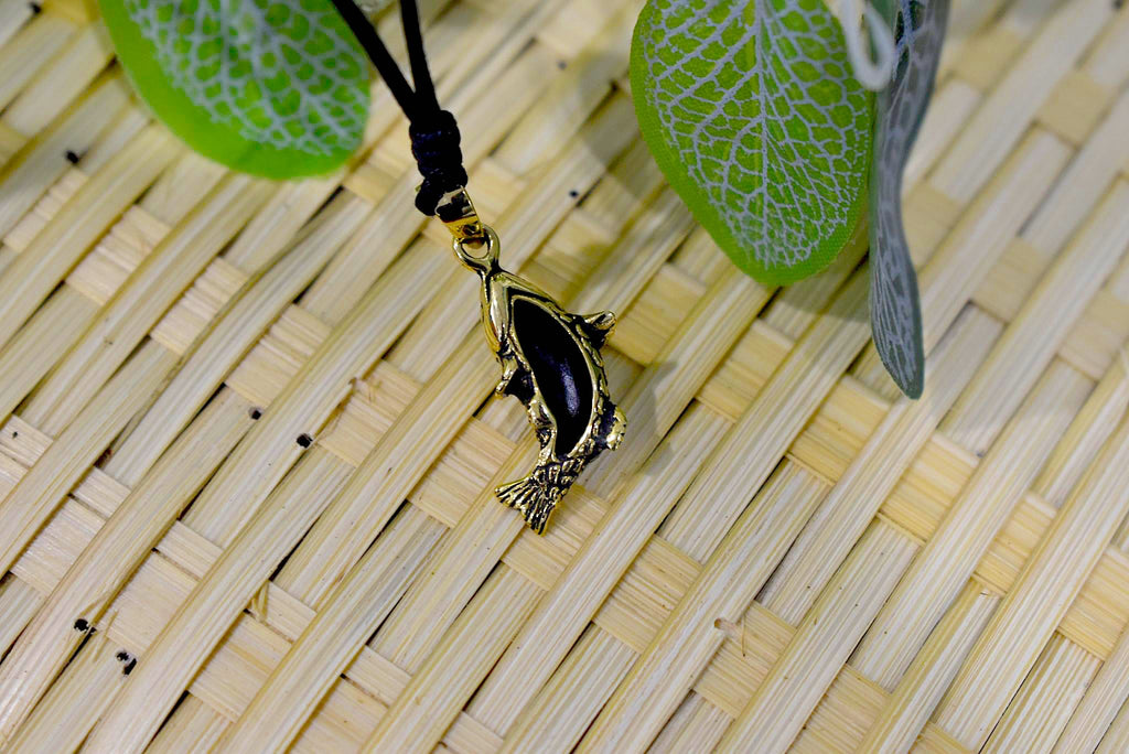 Fish Sterling Silver Brass Charm Necklace Pendant  Marine Melody Jewelry