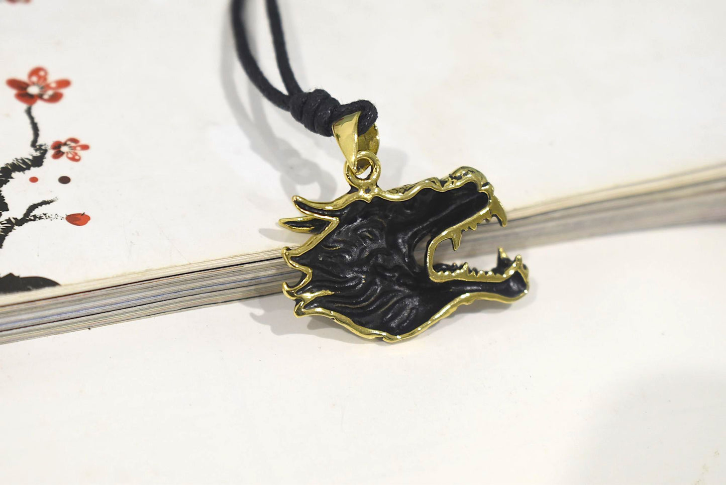 Dragon's Majesty Sterling-silver Brass Charm Necklace Pendant Jewelry