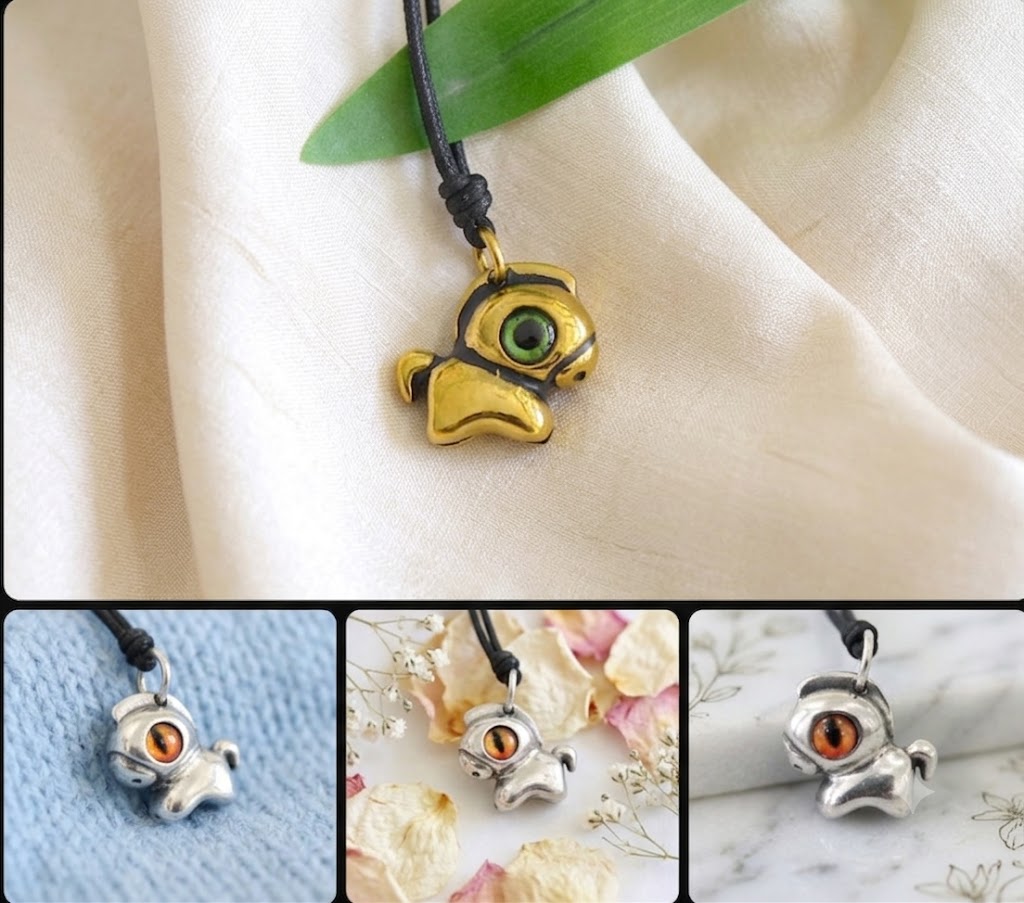 Cute Little Horse 92.5 Sterling Silver Gold Brass Charm Pendant Necklace