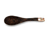 Handcrafted Natural Palm Wood Chinese Soup Spoon With Mother of Pearl Inlay