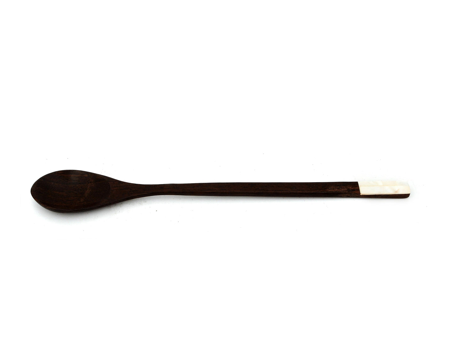 Handcrafted Natural Wooden Cooktail Stirrer Mixing Spoon - Mother of Pearl Inlay