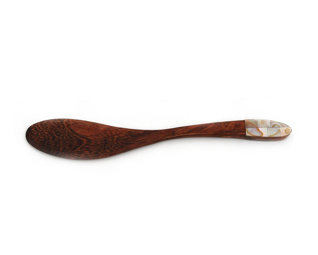 Handcrafted Butter Cream Knife Wooden Spreader Spatula With Mother of Pearl