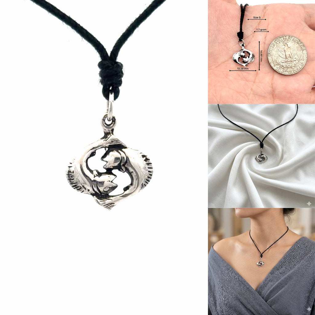 Astrology Gold Brass Sterling Silver Charm Necklace Pendant Horoscope Zodiac
