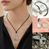 Rectangle Chinese Zodiac Sterling Silver Pewter Brass Necklace Pendant Jewelry