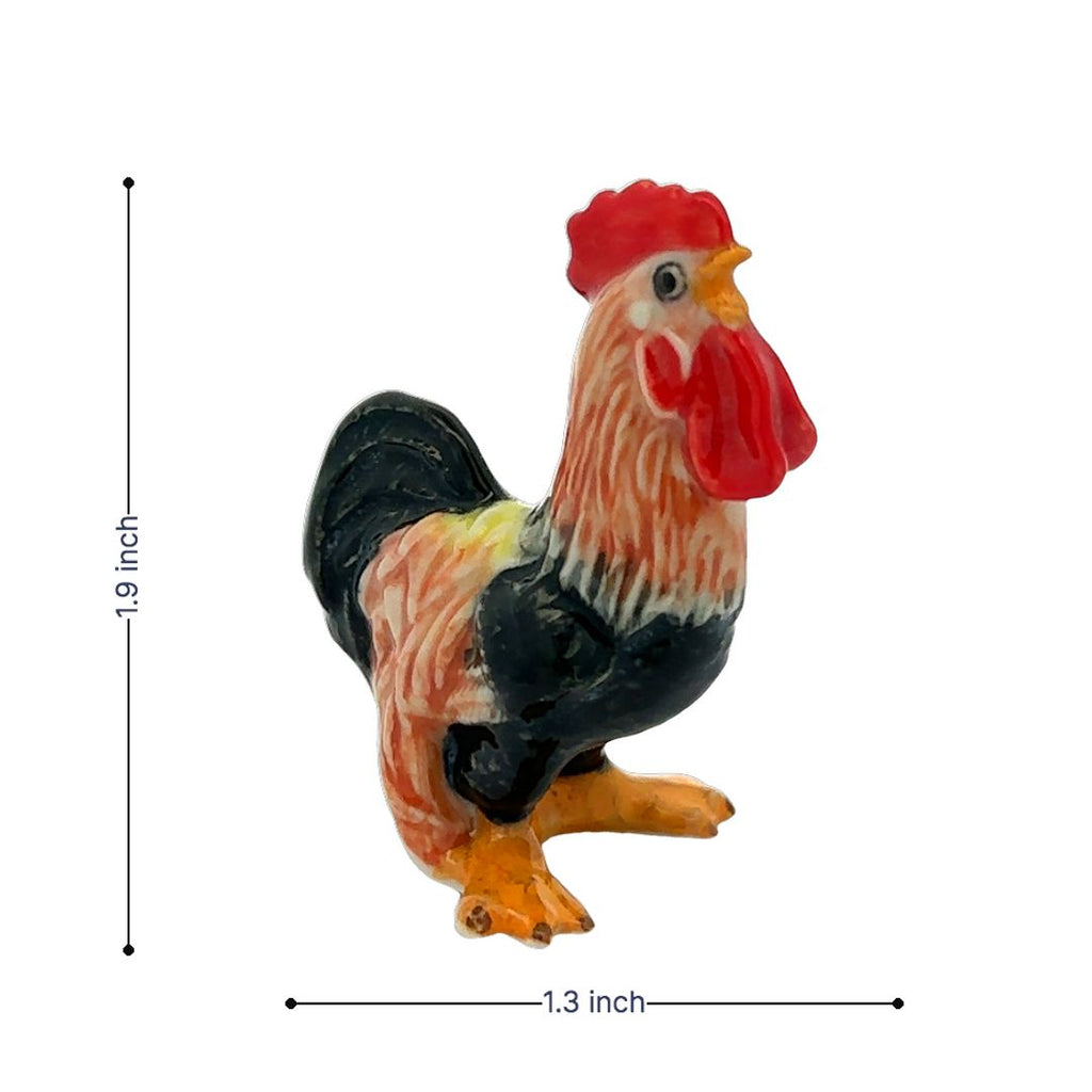 Hen & Rooster Ceramic Chicken Figurine Delightful Decorative Collectible Home Decor