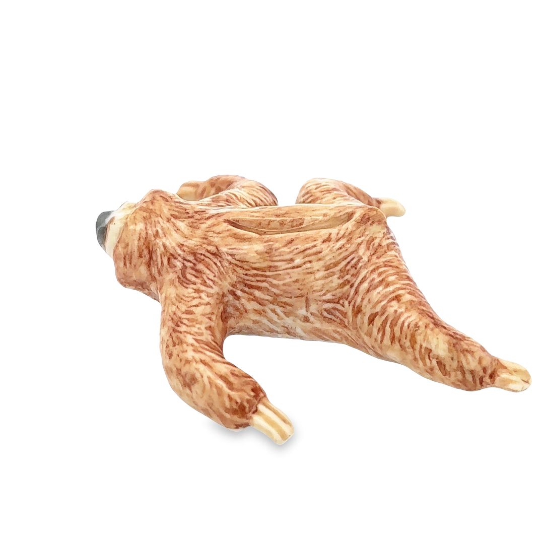 Cute Slow Sloths Ceramic Figurine Hand Made Painted Ceramic Animals Decorative
