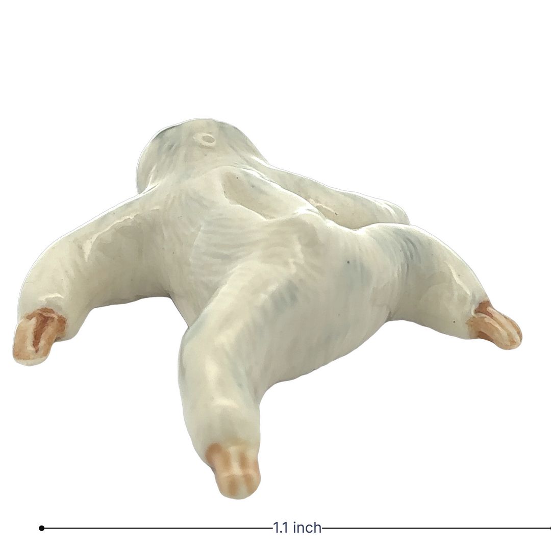 Cute Slow Sloths Ceramic Figurine Hand Made Painted Ceramic Animals Decorative