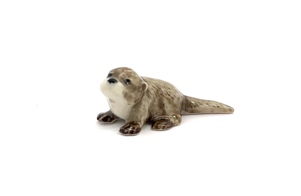 Adorable Mini Ceramic Animal Figurine – Porcelain Miniature Collectible Decor