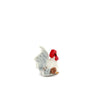 Rooster Figurine Ceramic Chicken, Hen & Chicks Miniature Farm Animal Collectible – Hand-Painted Porcelain Pottery Gift & Decor Collectible Animals Decoration Items Decor Gift