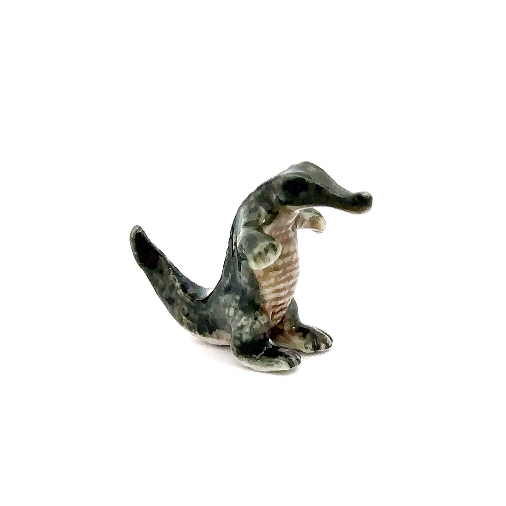 Mini Crocodile Figurine - Miniature Hand Made Painted Ceramic Alligator Animal Porcelain Decorative Figures Collectible Figurines Décor Gifts