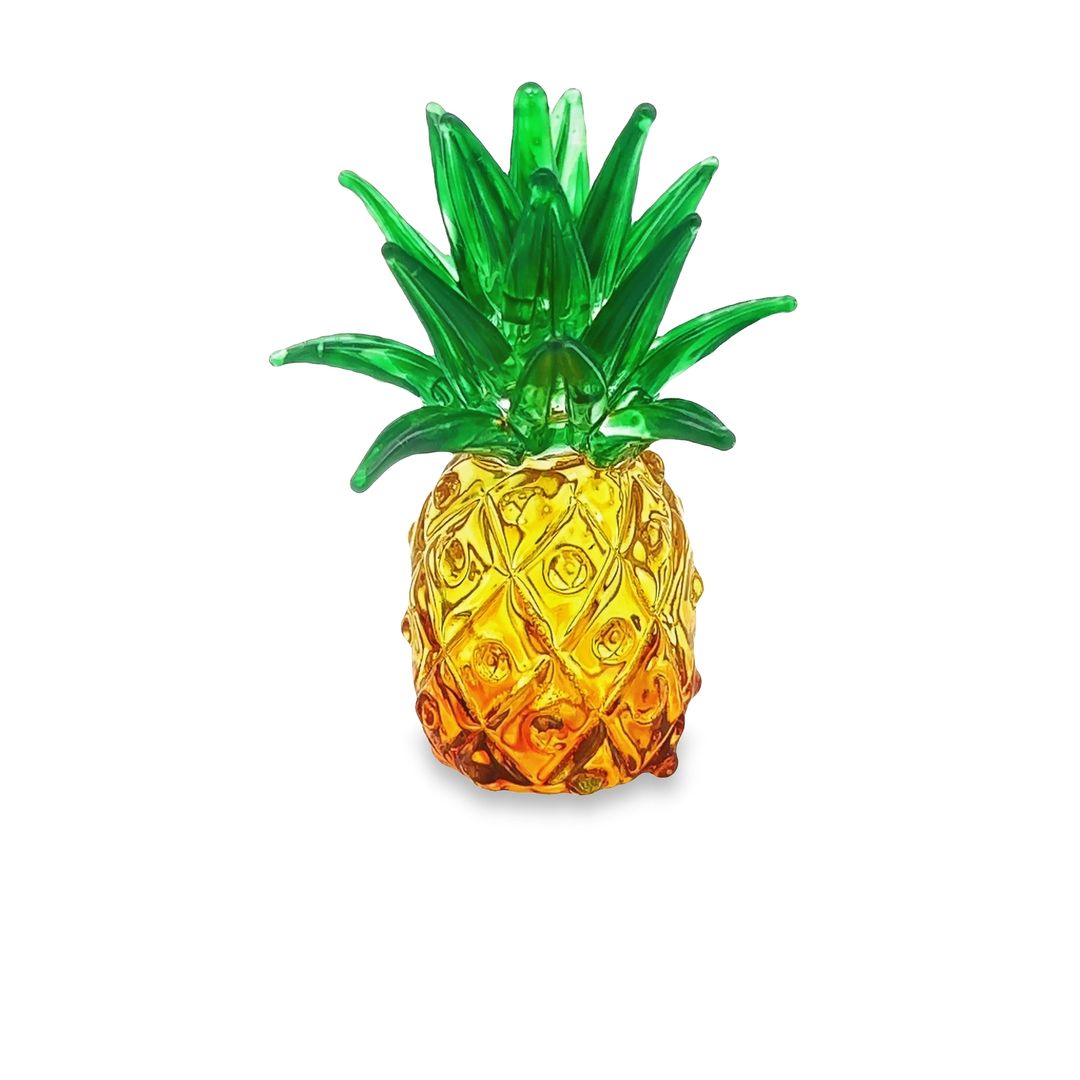 Hawaii Pineapple Handmade Blown Glass Figurines Art Collectible Tropical Gift