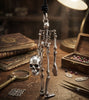 925 Sterling Moving Skeleton Dangling Pendant & Necklace Handmade Skull Jewelry