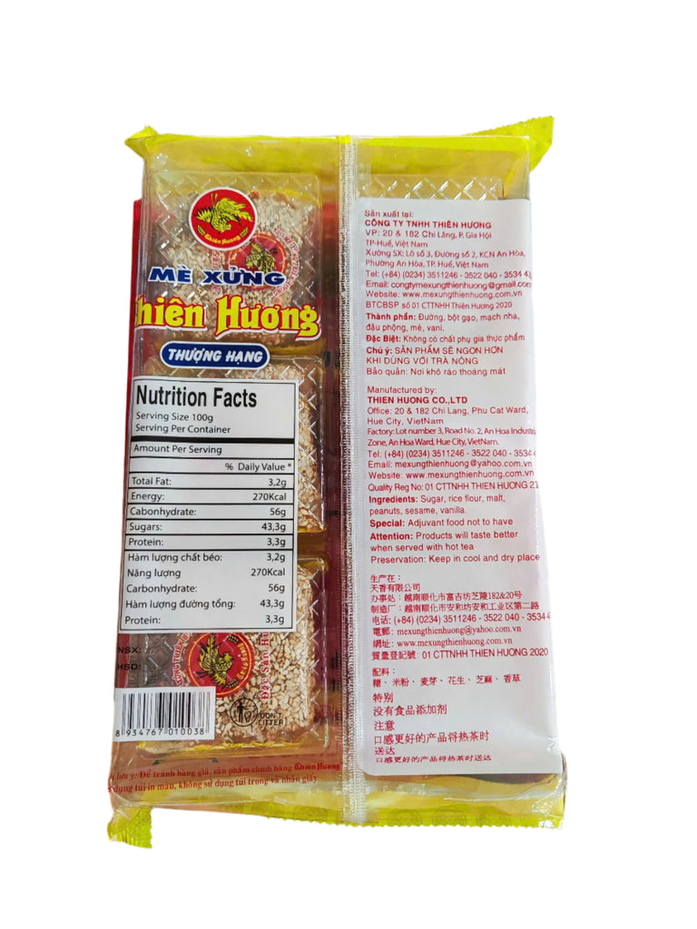 Thien Huong-  Sesame Candy/Crispy Sesame - Vietnamese Traditional Flavor 500g/225g/220g