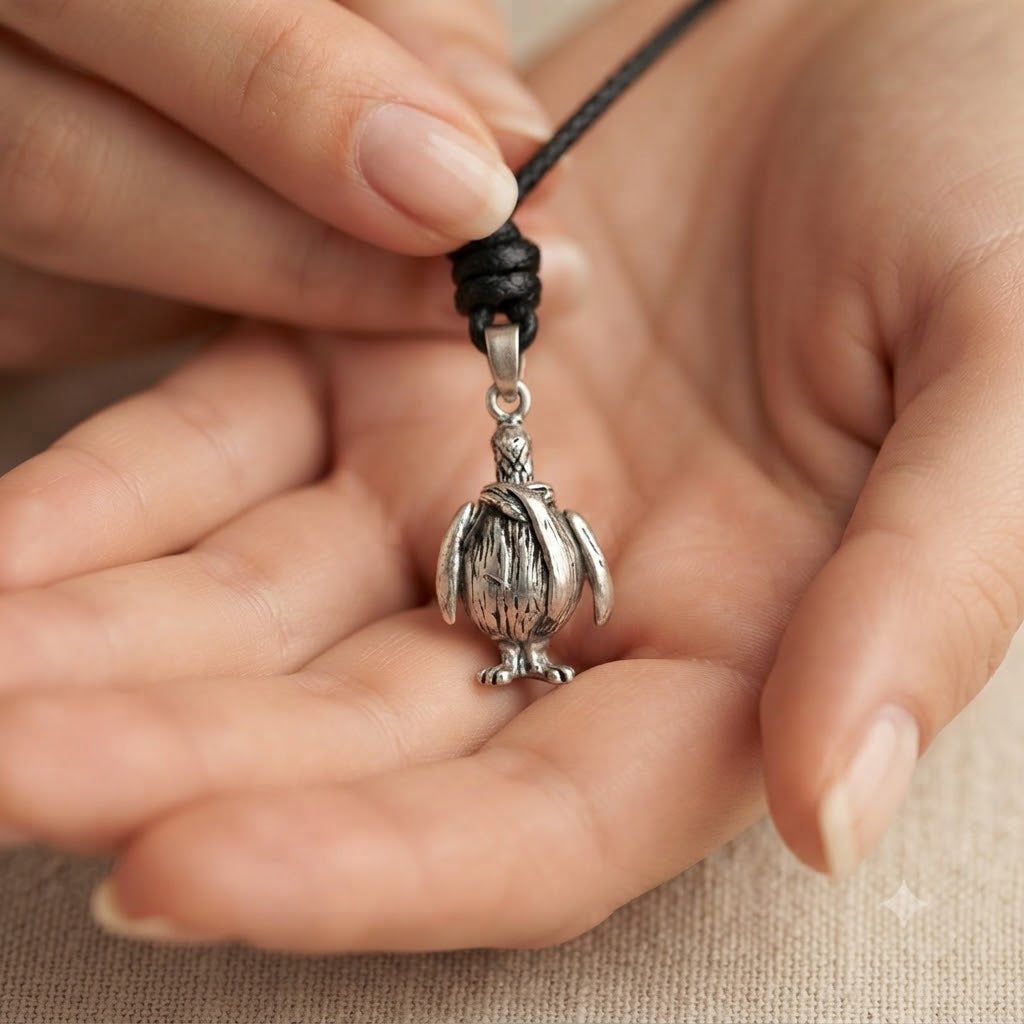 Cute Bird Penguin 92.5 Sterling Silver Charm Pendant Jewelry