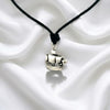 Galleon Pirate Ship Seafarer's Nautical Sailing 92.5 Sterling Silver Charm Necklace Pendant Jewelry