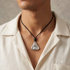 Laughing Zen Buddha Lucky 92.5 Sterling Silver Necklace Pendant