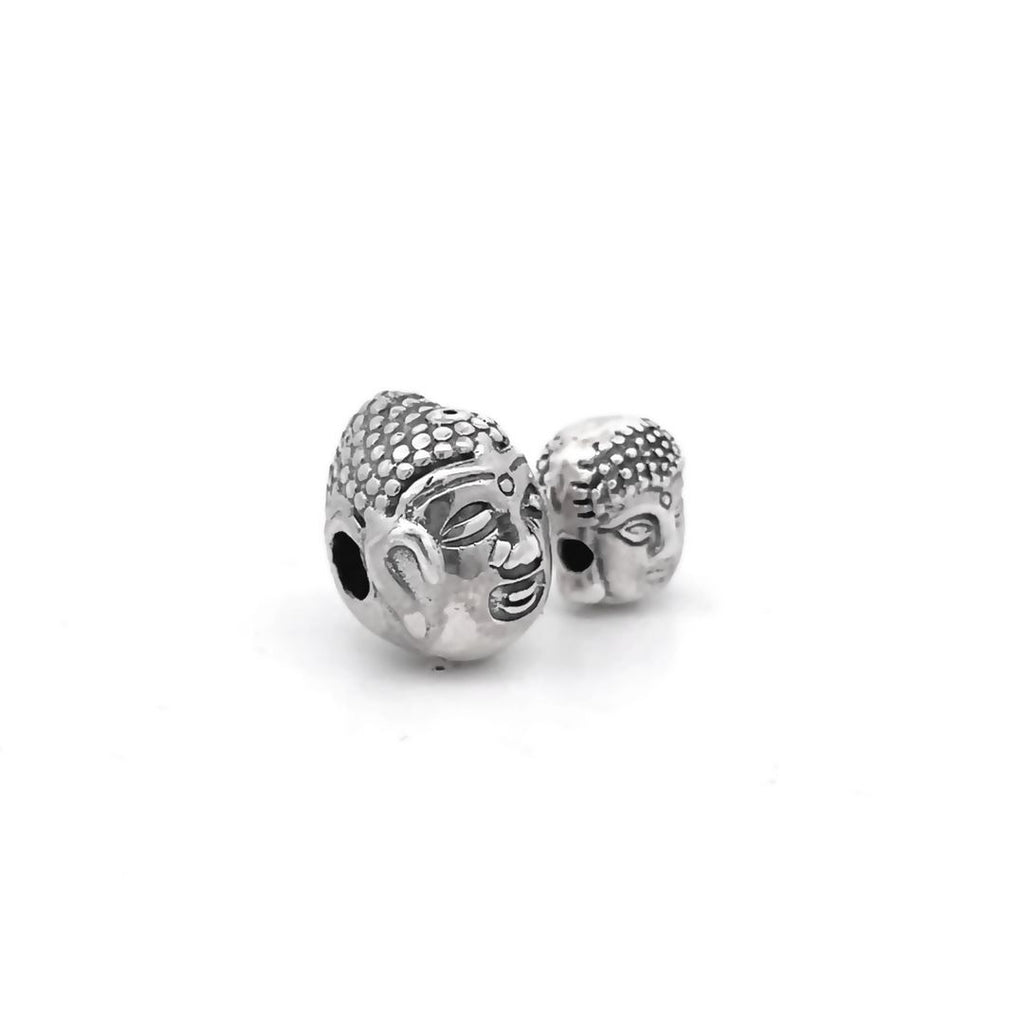 Buddha Head Bead 925 Sterling Silver Bracelet Pendant Charm Jewelry