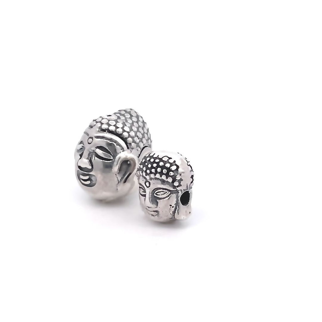 Buddha Head Bead 925 Sterling Silver Bracelet Pendant Charm Jewelry