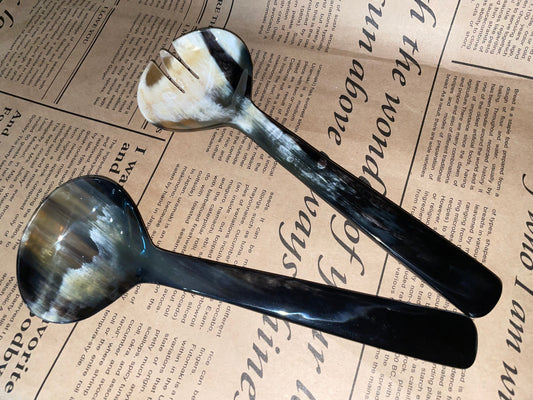 Handcrafted Unique Vietnamese Buffalo Horn Fork & Spoon Set