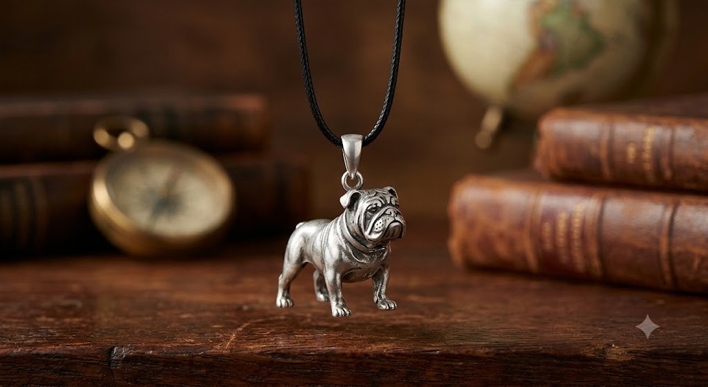 Mini Cute Pug 92.5 Sterling Silver Charm Necklace Pendant Jewelry