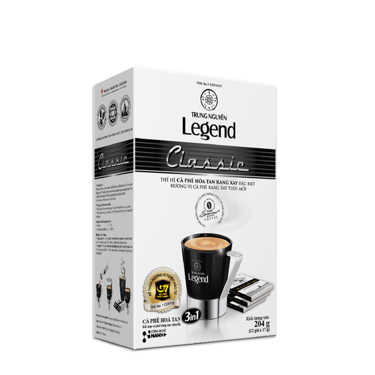Trung Nguyen Legend - Classic 3 in 1 Instant Coffee With Finely-Milled Coffee Beans 204g